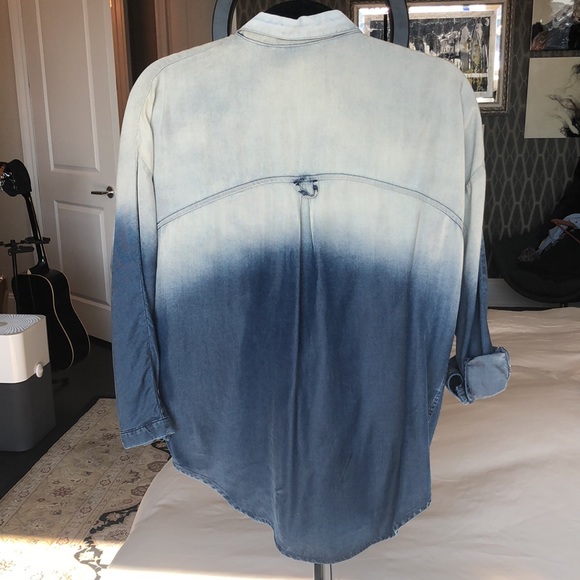 MANGO Chambray Ombré button up - Picture 6 of 7